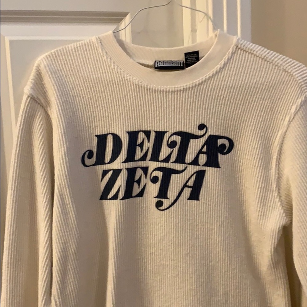 Delta Zeta ribbed pullover